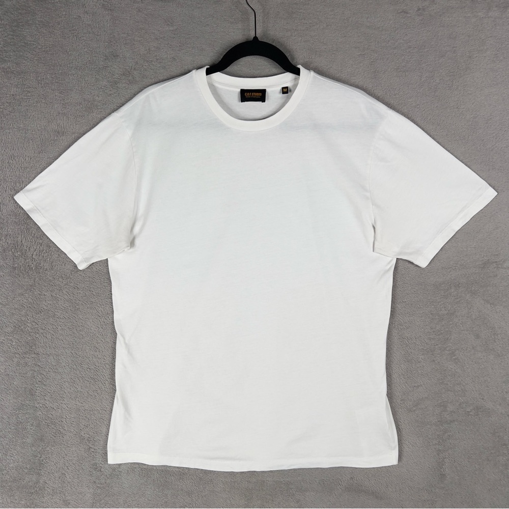 C.O.F Studio Crewneck‎ Peach T-Shirt Men's Medium 100% Cotton White Portugal